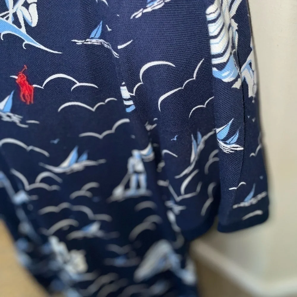 New Mens Polo by Ralph Lauren Big Beach Surf Shirt NWT Sailboat Paddle Board L